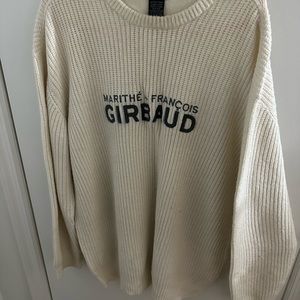 François Girbaud Sweater in Cream & Grey, Size XL